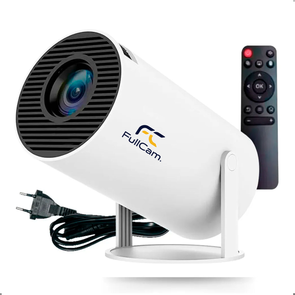 Mini Projetor Portátil Fullcam 4k Android Full Hd Smart Wifi Cinema Home Hy300
