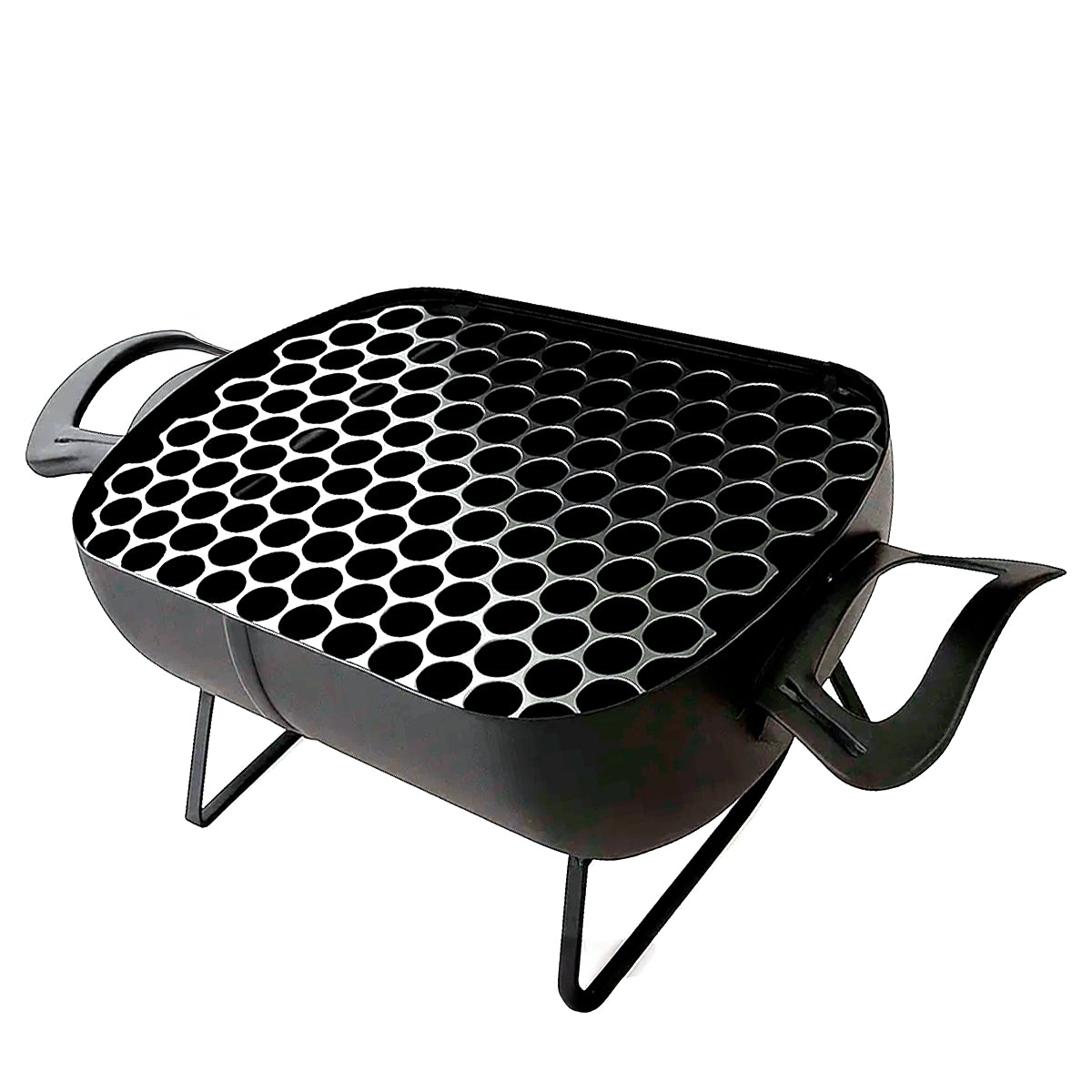 Churrasqueira Portátil Pequena A Carvão Ideal Para Churrasco Em Família Compacta E Resistente Para Grelhar Carne Frango Linguiça Peixe Em Casa Quintal Varanda Camping Viagem Praia E Áreas Externas