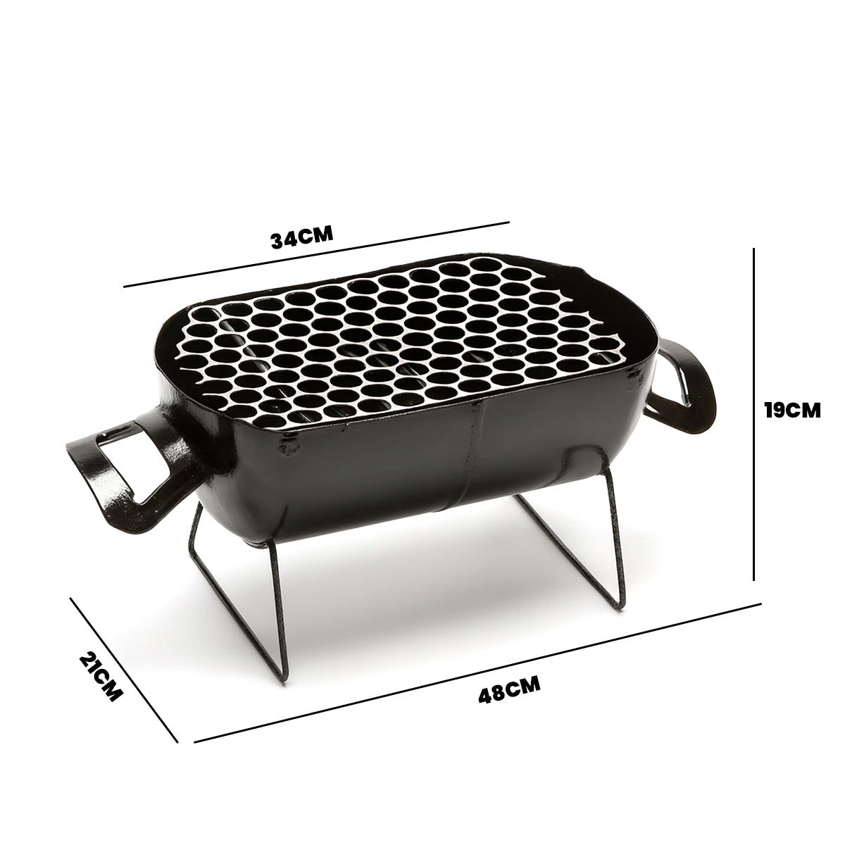 Churrasqueira Portátil Pequena A Carvão Ideal Para Churrasco Em Família Compacta E Resistente Para Grelhar Carne Frango Linguiça Peixe Em Casa Quintal Varanda Camping Viagem Praia E Áreas Externas
