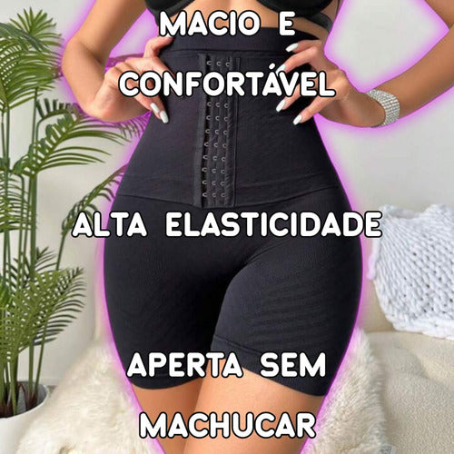 Short Modelador Cintura Alta Levanta Empina Destaca Bumbum