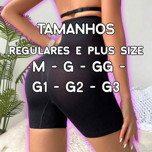 Short Modelador Cintura Alta Levanta Empina Destaca Bumbum