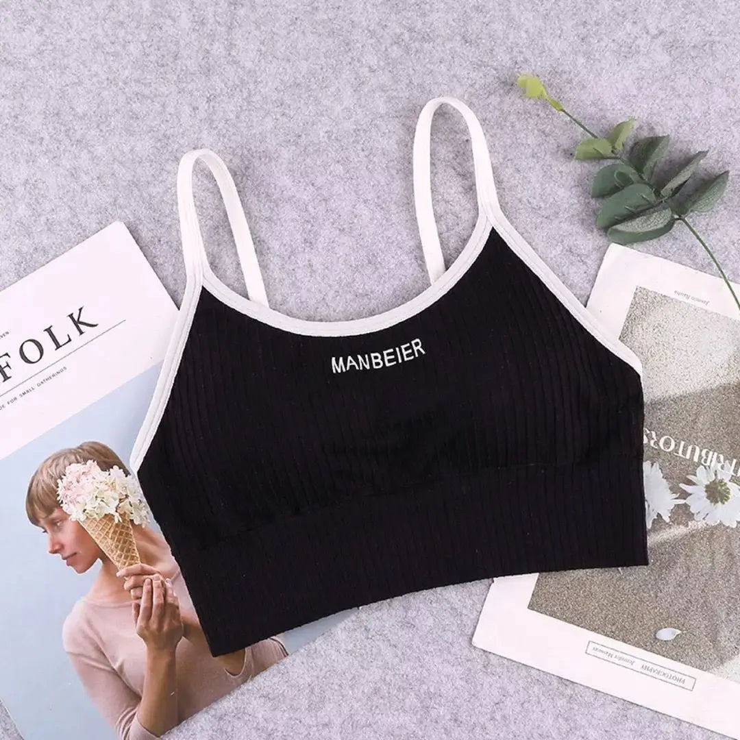 Top Esportivo Feminino – Sutiã Cotton Estilo Cropped | Conforto Macio para Academia, Lazer e Dia a Dia