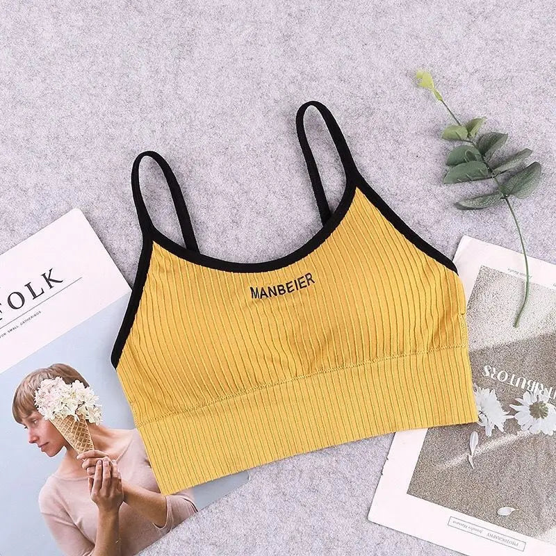 Top Esportivo Feminino – Sutiã Cotton Estilo Cropped | Conforto Macio para Academia, Lazer e Dia a Dia