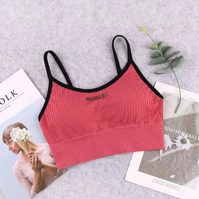 Top Esportivo Feminino – Sutiã Cotton Estilo Cropped | Conforto Macio para Academia, Lazer e Dia a Dia