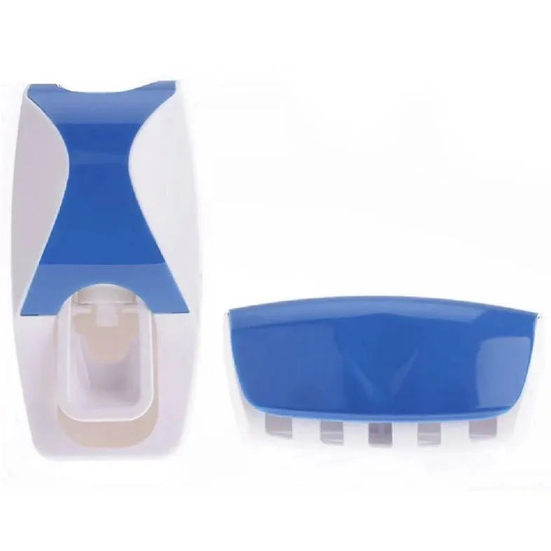 Suporte de Parede para Escova e Creme Dental – Dispenser Automático com Copo | Kit Organizador para Banheiro