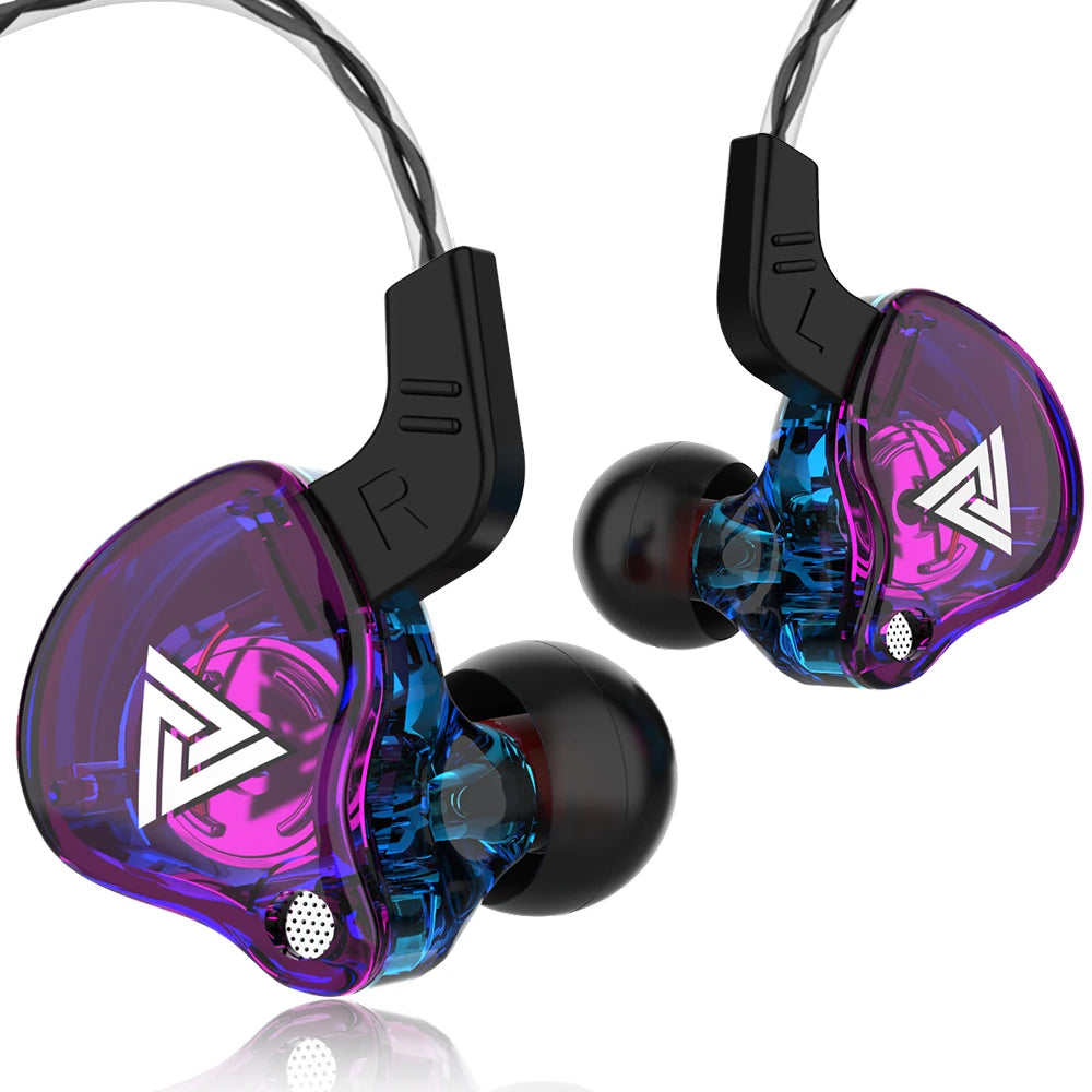 Fone de Ouvido Intra-Auricular QKZ AK6 – 6 Drivers Dinâmicos | Som HIFI com Microfone para Esportes e Monitoramento