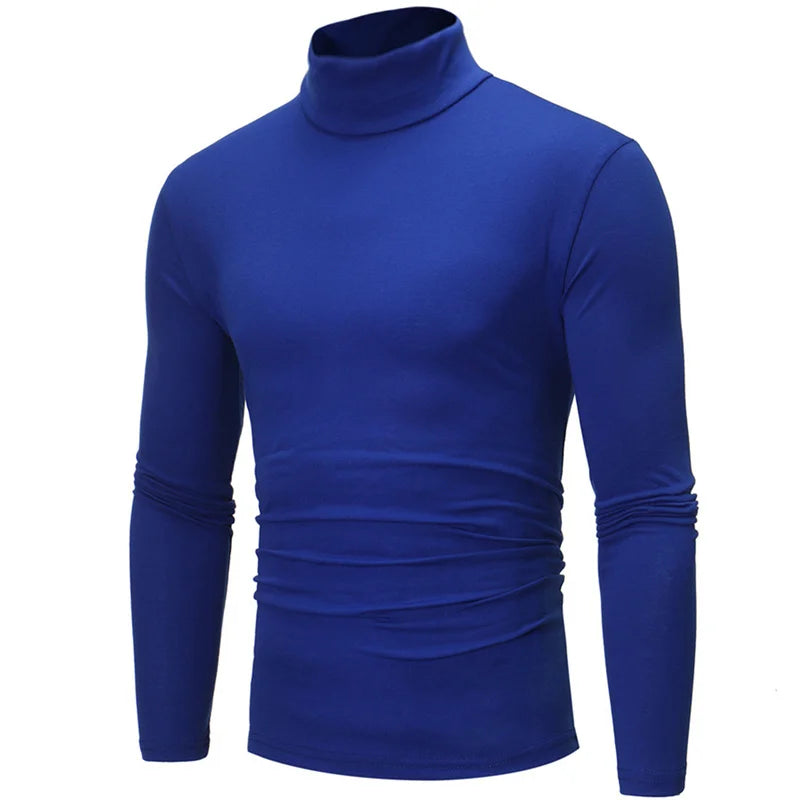 Blusa Térmica Masculina de Inverno – Gola Alta, Manga Longa, Slim Fit | Roupa Térmica Leve para Dias Frios