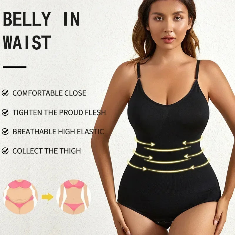 Body Modelador Feminino Sem Costura – Controle de Abdômen, Levanta Bumbum | Roupa Íntima Slim para Uso Diário