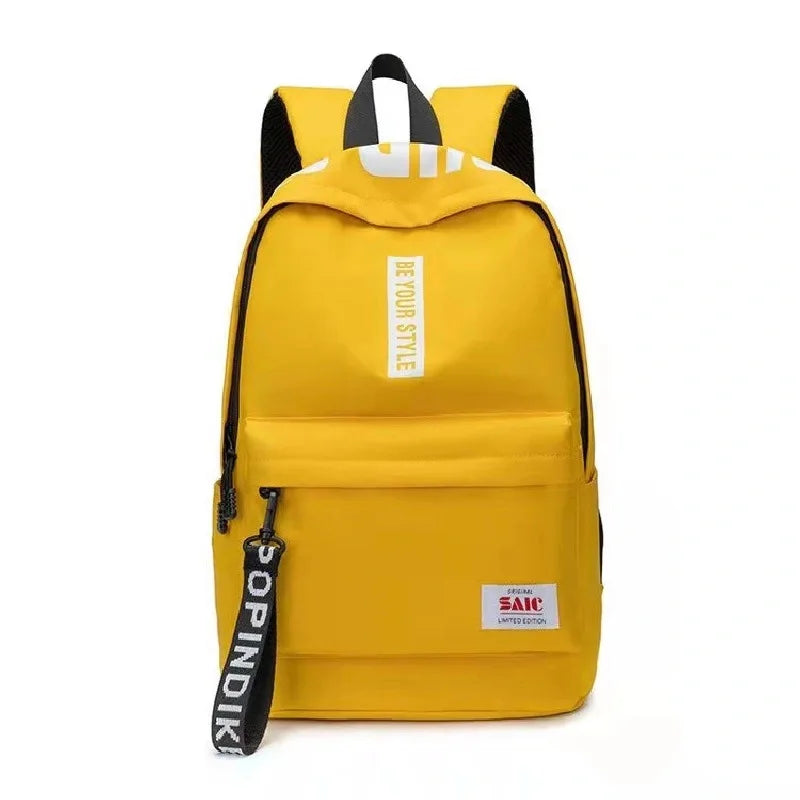 Mochila Unissex Estilo Coreano – Grande Capacidade para Escola ou Dia a Dia