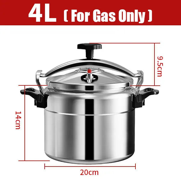Panela de Pressão em Alumínio 3L/4L/5L/7L – Exclusiva para Fogão a Gás | Tampa com Trava Fácil e Sistema Antiexplosão