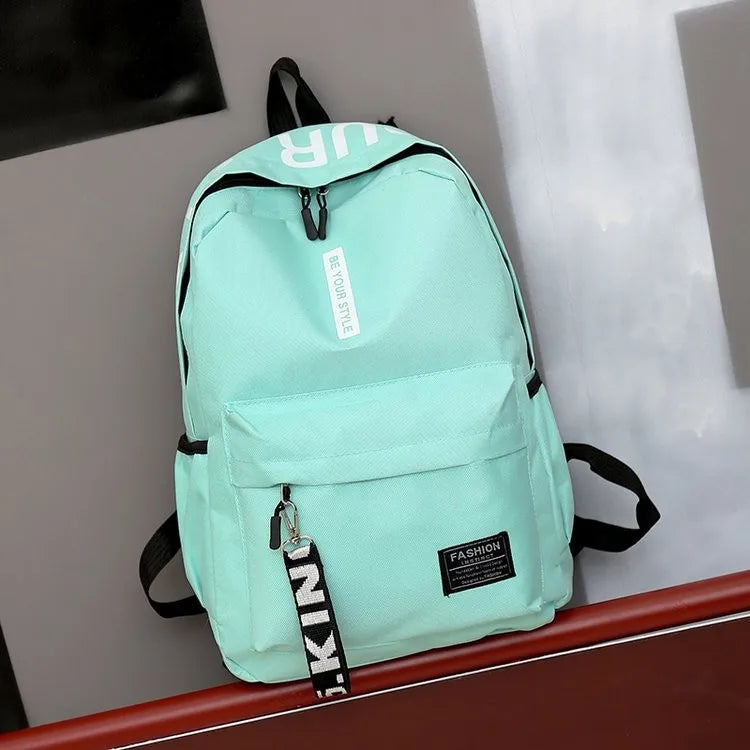Mochila Unissex Estilo Coreano – Grande Capacidade para Escola ou Dia a Dia