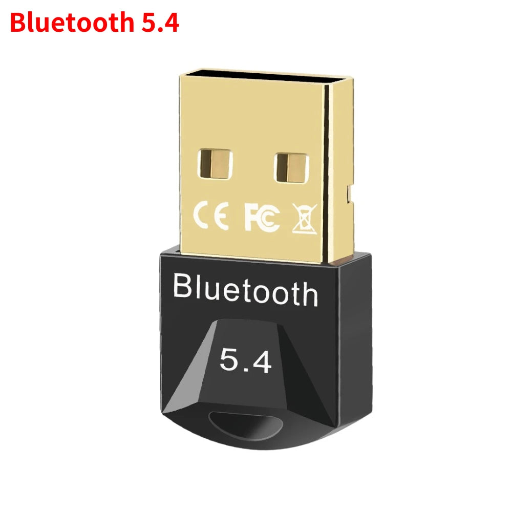Adaptador Bluetooth USB para PC – Versão 5.4/5.3 | Receptor e Transmissor para Áudio, Mouse, Teclado e Alto-Falante
