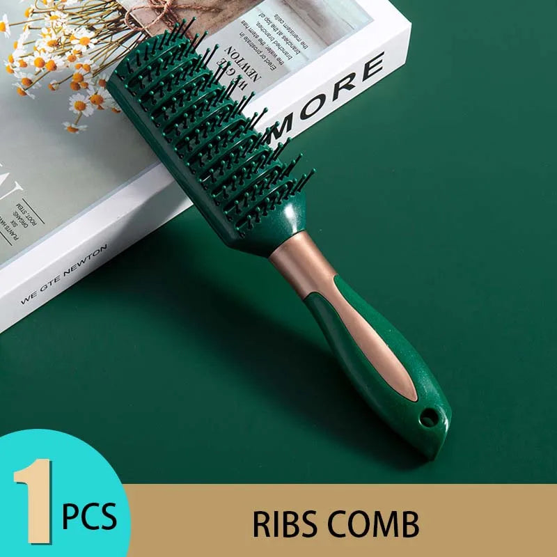 Escova Massageadora KLINA com Almofada de Ar – Antiestática, Oval/Round | Ideal para Salão, SPA e Estilo Diário