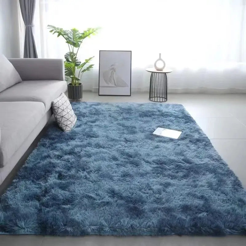 Tapete VIKAMA Lavável – Seda e Lã | Antiderrapante Tie-Dye para Quarto Infantil, Sala e Quarto