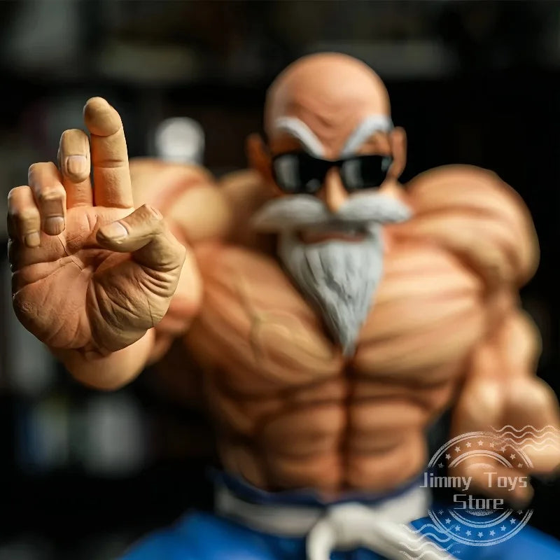 Boneco de anime Dragon Ball de 10 cm GK Muscle Master Roshi Goku Kame Sennin Figura de ação em PVC Modelo Bonecos infantis Brinquedos de presente