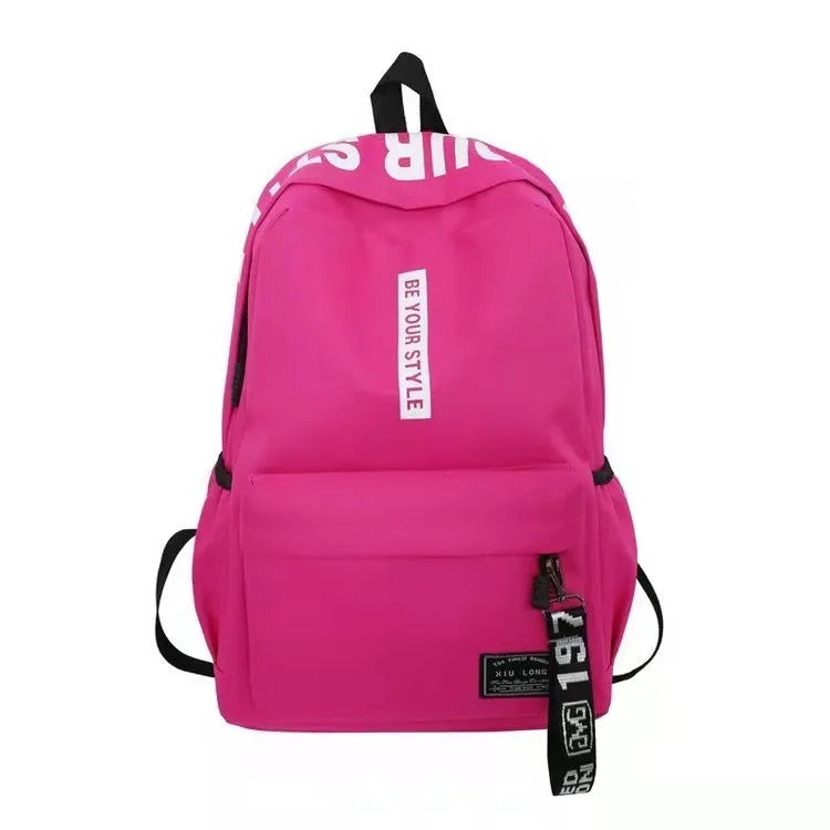 Mochila Unissex Estilo Coreano – Grande Capacidade para Escola ou Dia a Dia