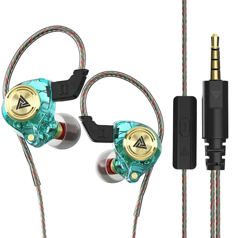 Fone de Ouvido com Fio QKZ AK3 – Áudio HiFi, Microfone Integrado e Cancelamento de Ruído | Som Profissional para Música e Chamadas