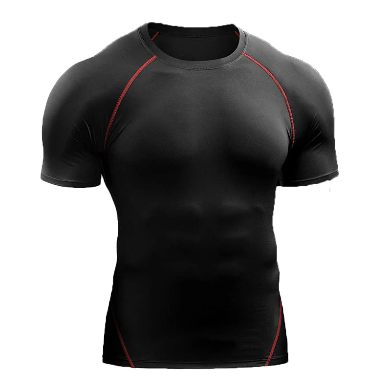 Camiseta Masculina Compressão 2025 – Secagem Rápida, Elástica e Respirável | Ideal para Treinos, Corrida e Academia