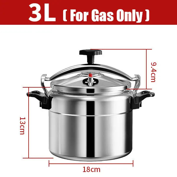 Panela de Pressão em Alumínio 3L/4L/5L/7L – Exclusiva para Fogão a Gás | Tampa com Trava Fácil e Sistema Antiexplosão