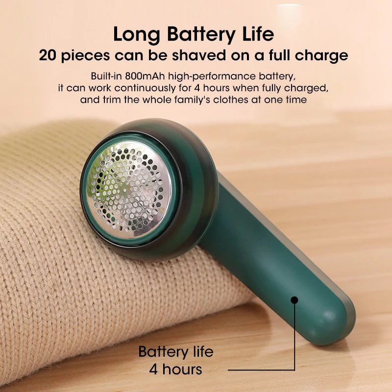 Removedor de Pelos Elétrico para Roupas – USB Recarregável | Aparador Portátil de Bolinhas e Fiapos com Limpeza Removível