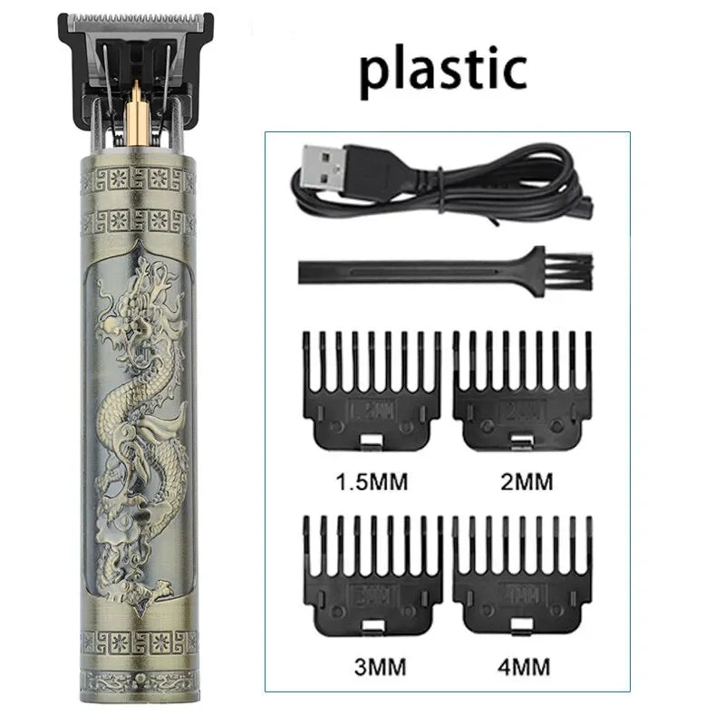 Máquina de Cortar Cabelo T9 LCD – Aparador Elétrico de Alta Precisão | Cabeça de Corte, Barbeador, Design Profissional para Homens