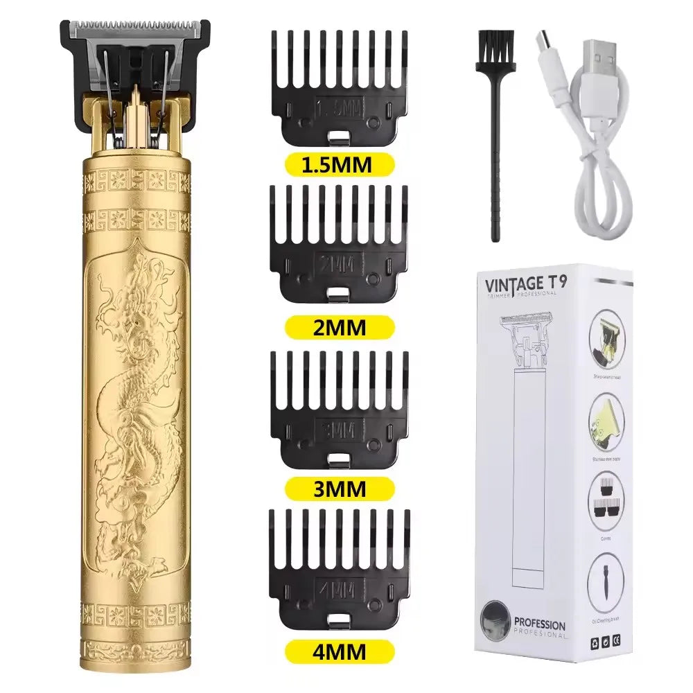 Máquina de Cortar Cabelo T9 LCD – Aparador Elétrico de Alta Precisão | Cabeça de Corte, Barbeador, Design Profissional para Homens