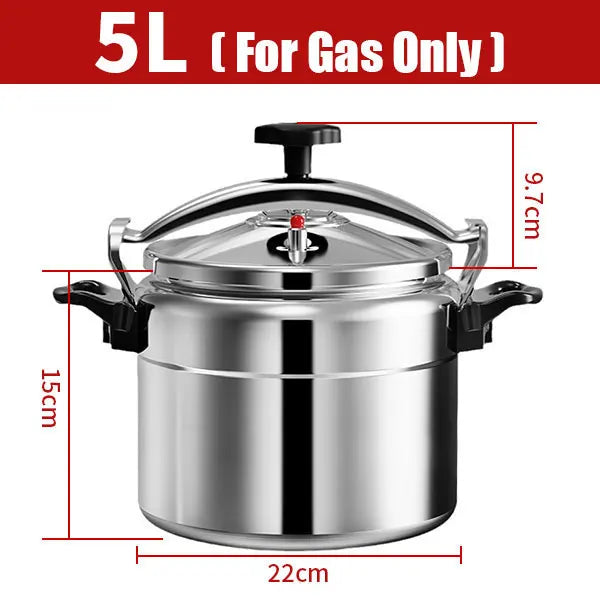 Panela de Pressão em Alumínio 3L/4L/5L/7L – Exclusiva para Fogão a Gás | Tampa com Trava Fácil e Sistema Antiexplosão