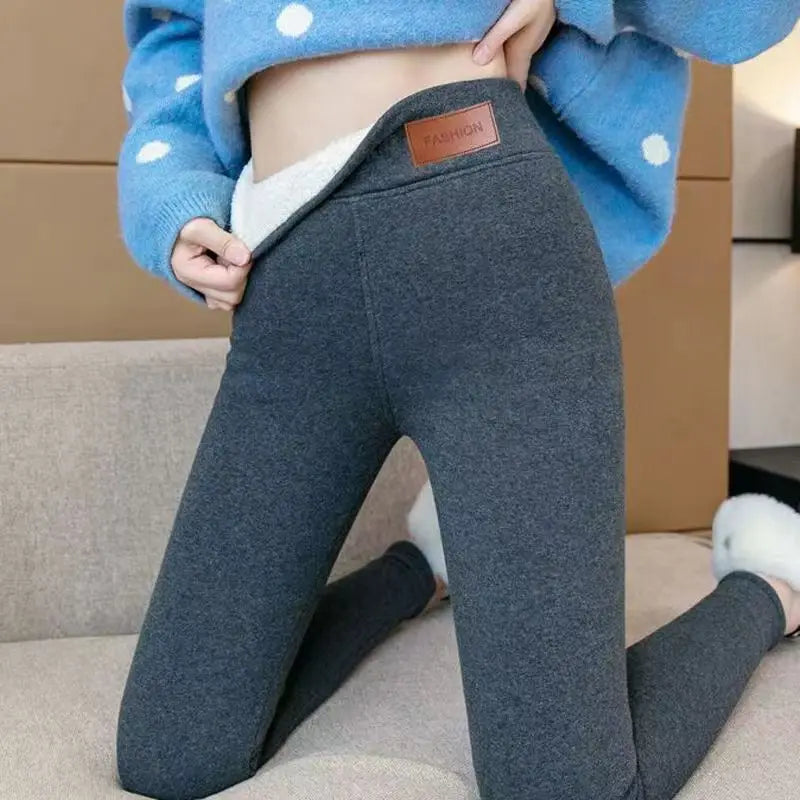 Legging Térmica Feminina de Inverno – Sexy, Translúcida com Forro Fleece | Cintura Alta, Slim Fit e Super Quentinha