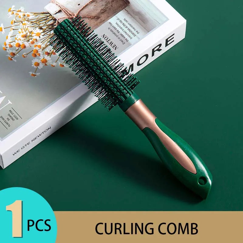 Escova Massageadora KLINA com Almofada de Ar – Antiestática, Oval/Round | Ideal para Salão, SPA e Estilo Diário