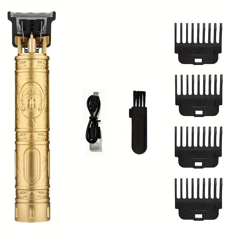 Máquina de Cortar Cabelo T9 LCD – Aparador Elétrico de Alta Precisão | Cabeça de Corte, Barbeador, Design Profissional para Homens
