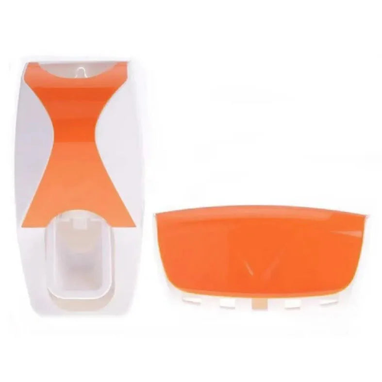 Suporte de Parede para Escova e Creme Dental – Dispenser Automático com Copo | Kit Organizador para Banheiro