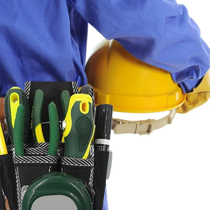 Bolsa de Ferramentas Multifuncional em Nylon – Cinto de Cintura com Bolsos para Chaves, Alicates e Kit de Manutenção | Ideal para Eletricistas e Técnicos