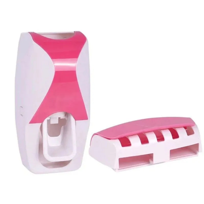 Suporte de Parede para Escova e Creme Dental – Dispenser Automático com Copo | Kit Organizador para Banheiro