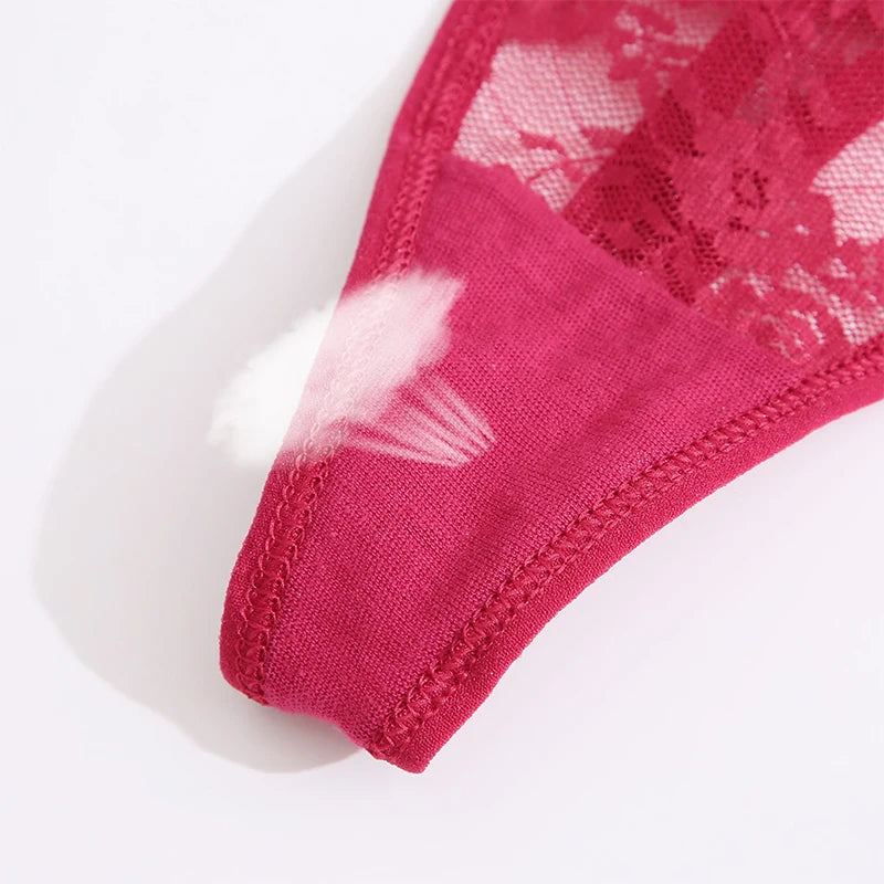 Kit com 5 Calcinhas Femininas – Renda Floral, Modelos Sexy Fio Dental e Transparente | Lingerie Sensual e Confortável