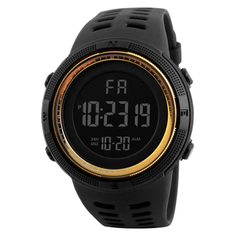Relógio Digital Masculino Militar – LED Multifuncional com Iluminação | Esportivo para Homens e Jovens