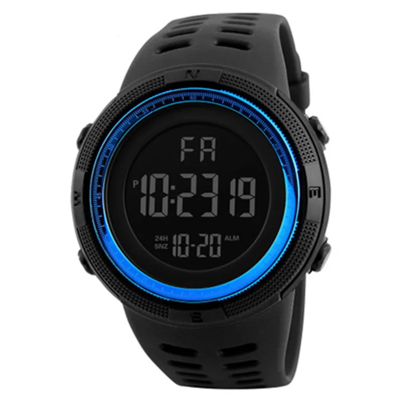 Relógio Digital Masculino Militar – LED Multifuncional com Iluminação | Esportivo para Homens e Jovens
