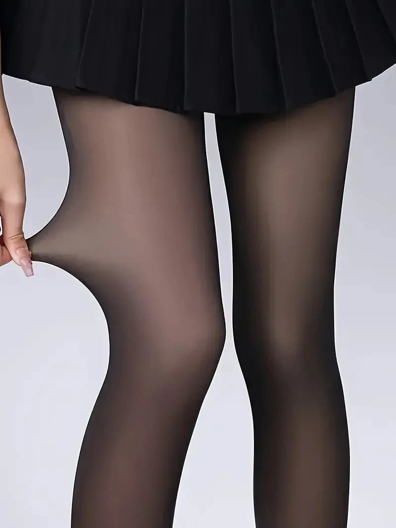 Calça Térmica Feminina – Efeito Transparente Falso | Legging de Outono com Alta Elasticidade