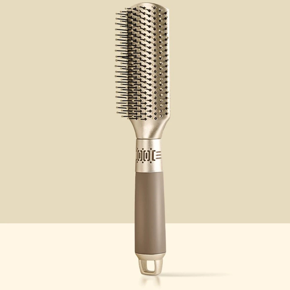 Escova Massageadora KLINA com Almofada de Ar – Antiestática, Oval/Round | Ideal para Salão, SPA e Estilo Diário