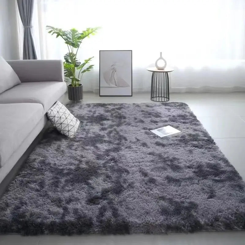 Tapete VIKAMA Lavável – Seda e Lã | Antiderrapante Tie-Dye para Quarto Infantil, Sala e Quarto