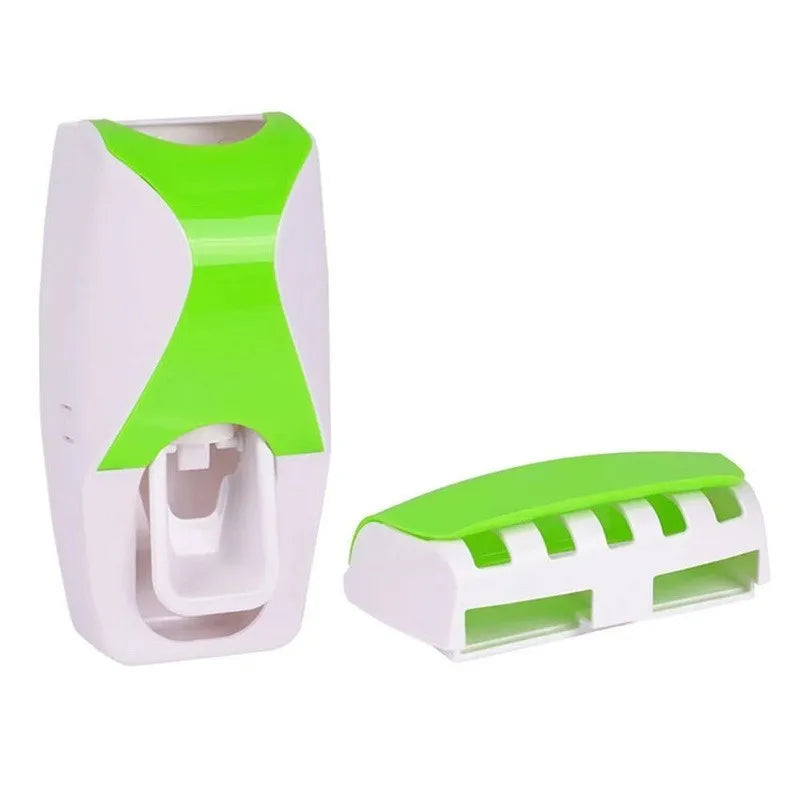 Suporte de Parede para Escova e Creme Dental – Dispenser Automático com Copo | Kit Organizador para Banheiro