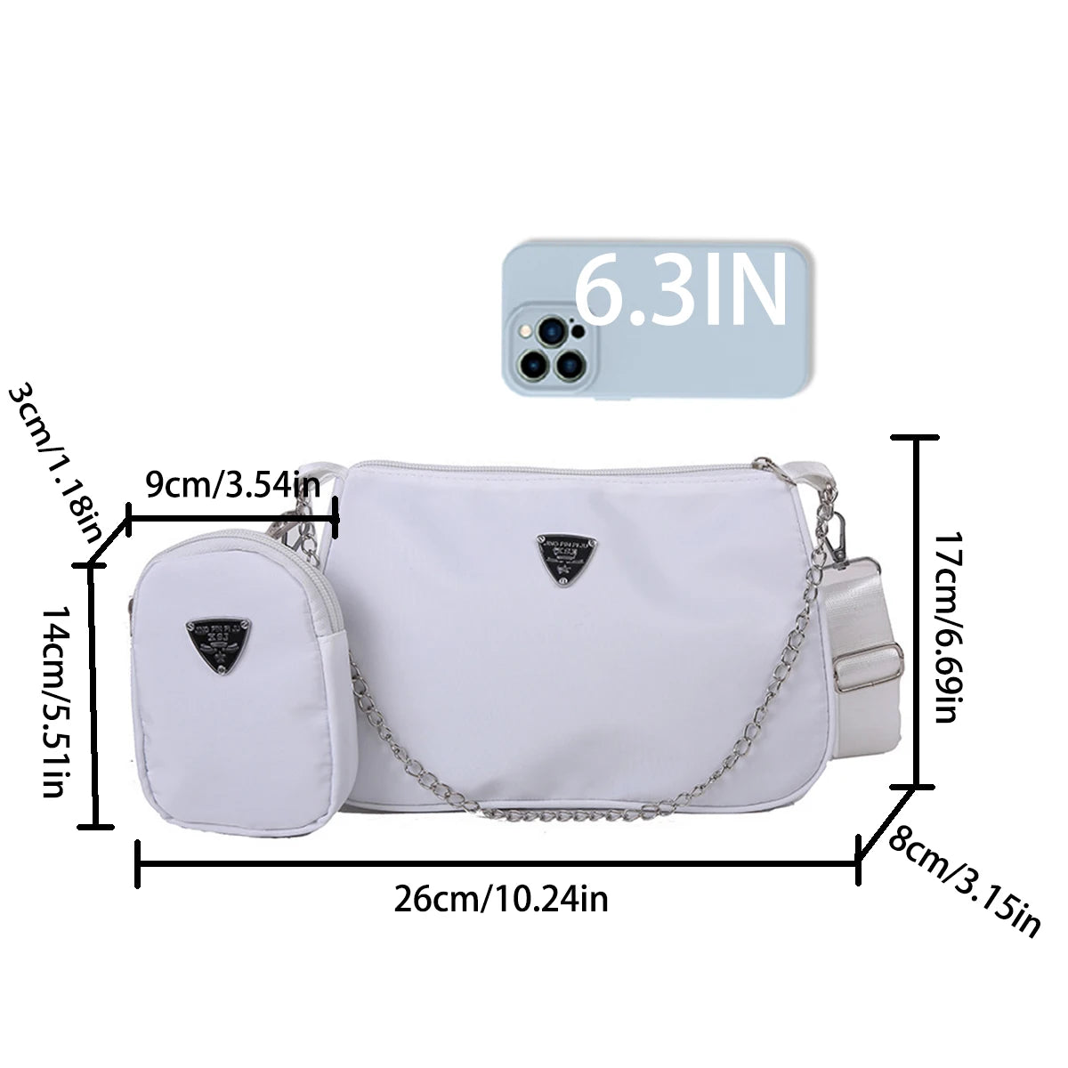 Bolsa Tiracolo Feminina em Nylon – Estilo Casual e Portátil | Ideal para Estudantes, Passeios e Uso Diário