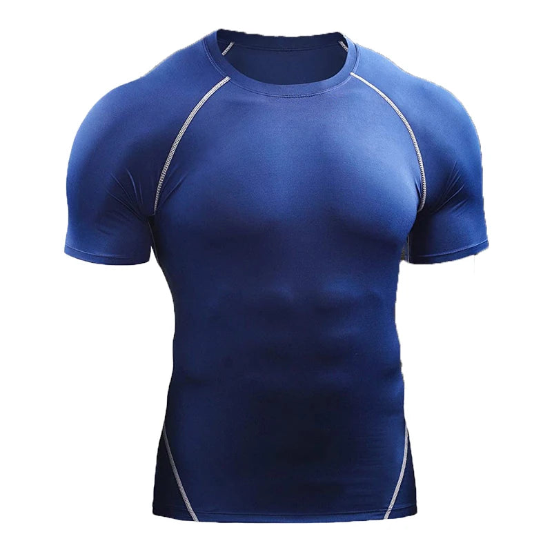 Camiseta Masculina Compressão 2025 – Secagem Rápida, Elástica e Respirável | Ideal para Treinos, Corrida e Academia