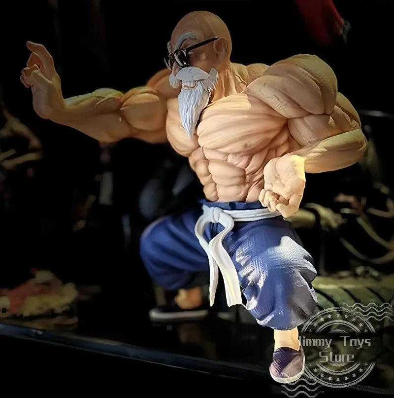 Boneco de anime Dragon Ball de 10 cm GK Muscle Master Roshi Goku Kame Sennin Figura de ação em PVC Modelo Bonecos infantis Brinquedos de presente