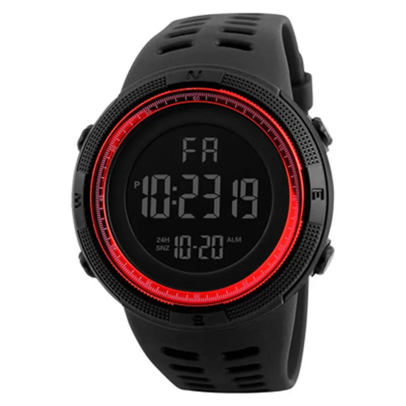 Relógio Digital Masculino Militar – LED Multifuncional com Iluminação | Esportivo para Homens e Jovens