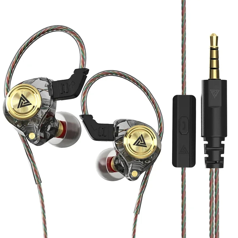 Fone de Ouvido com Fio QKZ AK3 – Áudio HiFi, Microfone Integrado e Cancelamento de Ruído | Som Profissional para Música e Chamadas
