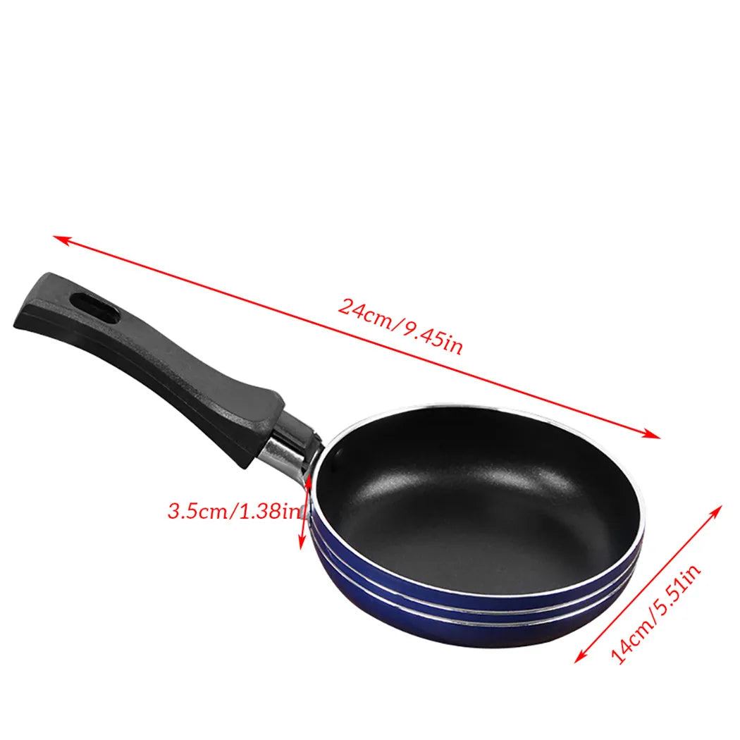 Frigideira Antiaderente Mini 12cm/14cm/16cm – Aço Revestido | Cores Sortidas para Cozinha Compacta
