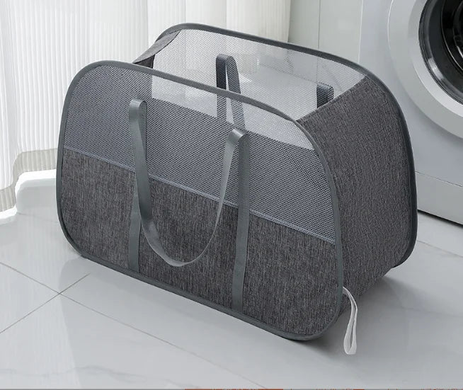 Cesto de Roupa Suja Dobrável – Tela Pop-Up com Grande Capacidade para Organização