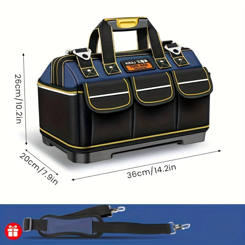 Bolsa de Ferramentas AIRAJ Multifuncional – Tecido Oxford 1680D Impermeável | Alta Capacidade e Resistência para Eletricistas e Técnicos