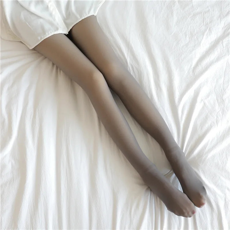 Legging Térmica Feminina de Inverno – Sexy, Translúcida com Forro Fleece | Cintura Alta, Slim Fit e Super Quentinha