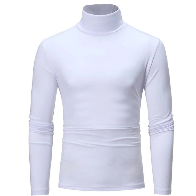 Blusa Térmica Masculina de Inverno – Gola Alta, Manga Longa, Slim Fit | Roupa Térmica Leve para Dias Frios